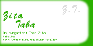 zita taba business card